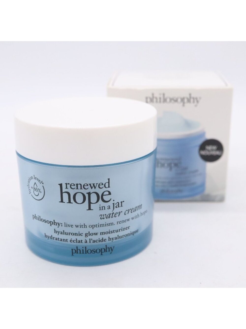 Philosophy Renewed Hope In A Jar Water Cream Glow Moisturizer 2 fl oz New w/ Box